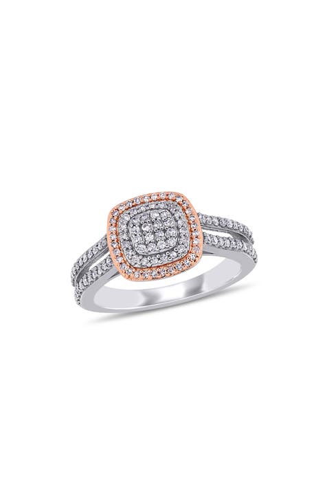 Anillo de Diamantes Halo - 0,48ct.