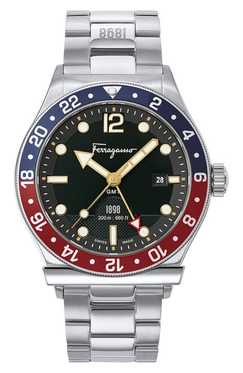 Salvatore Ferragamo 1898 Reloj Brazalete Deportivo, 44mm