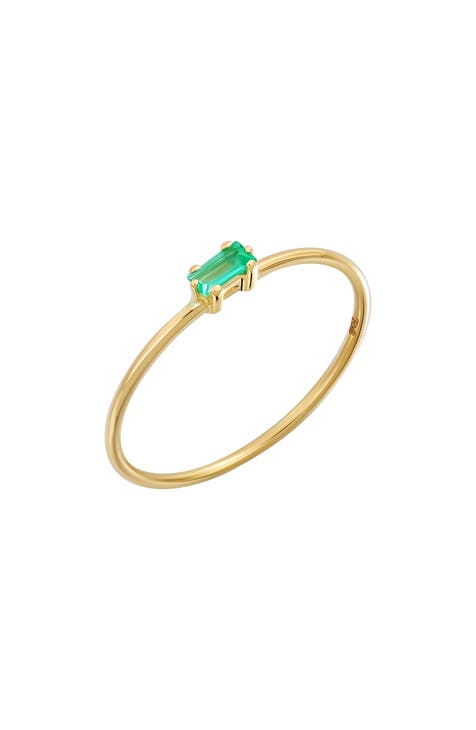 Anillo Baguette de Esmeralda de Oro de 18 K (Exclusivo Nordstrom)