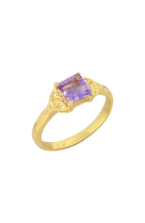 Anillo Nudo de Amor Amatista