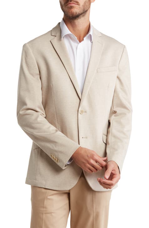 Abrigo deportivo de punto limpio con textura color canela