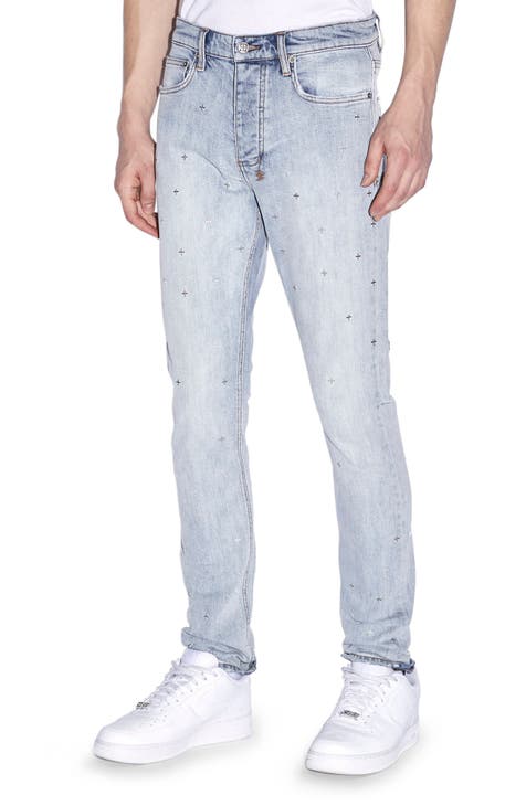 Jeans pitillo adornados Chitch Metalik azules