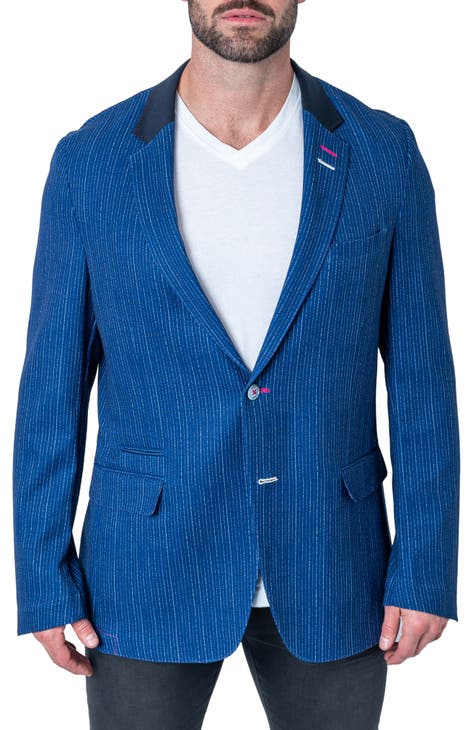 Blazer de rayas continuas sin estructura