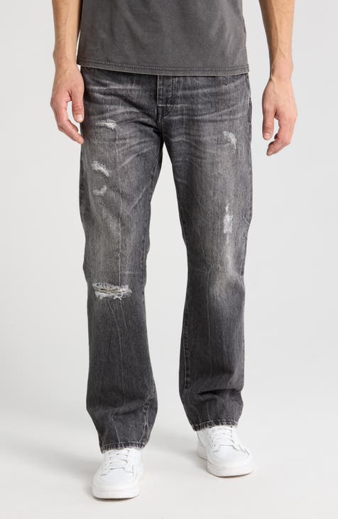 P011 Jeans rectos (Lavado Piedra desgastado)