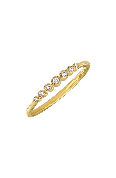 Anillo Apilable de Diamantes Mykonos de Oro Amarillo de 18 K - 0,06 ct. (Exclusivo Nordstrom)