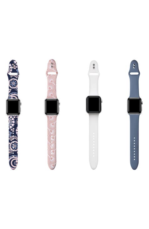 Paquete surtido de 4 correas de silicona para Apple Watch