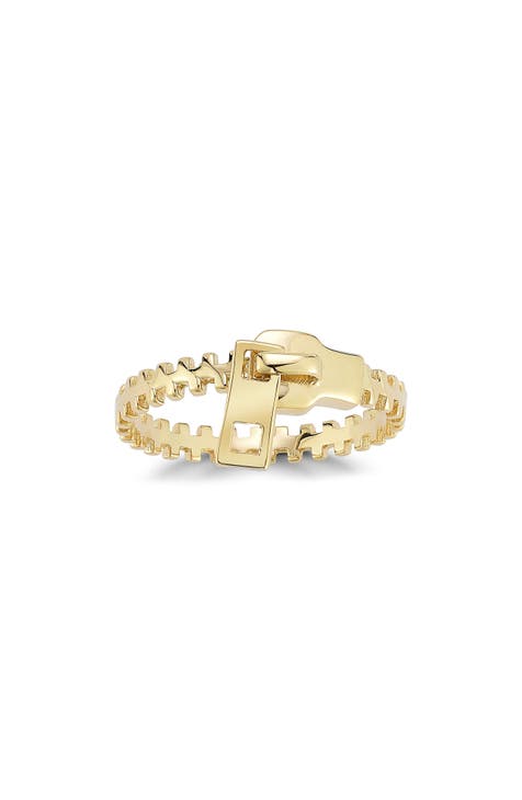 Anillo Cremallera Oro 14K