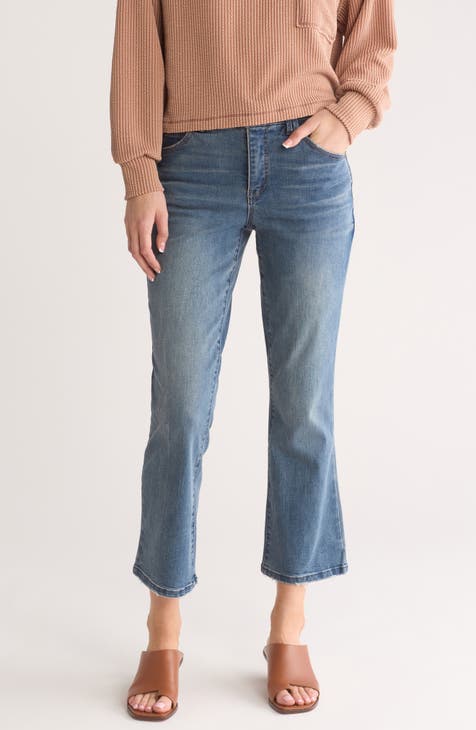 Vaqueros cortos con pierna acampanada Itty Bitty (azul medio artesanal)