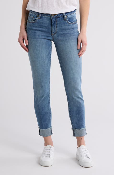 Vaqueros de pierna recta con tobillo con puños Asher (Clove)