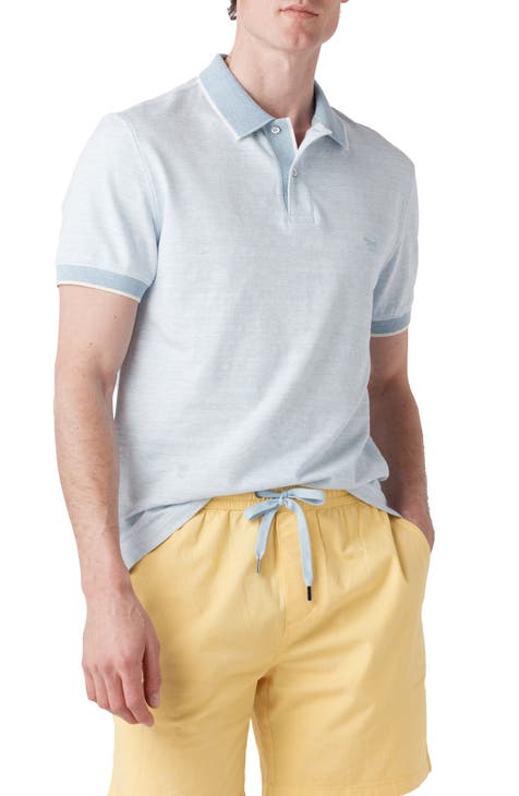 Langs Beach Sports Fit Slub Tipped Polo
