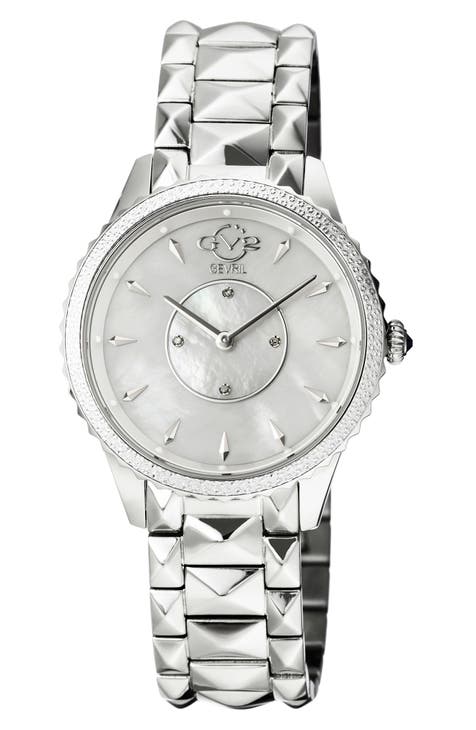 Reloj de pulsera con diamantes de cuarzo suizo Siena para mujer, 38 mm - 0,0044 ctw