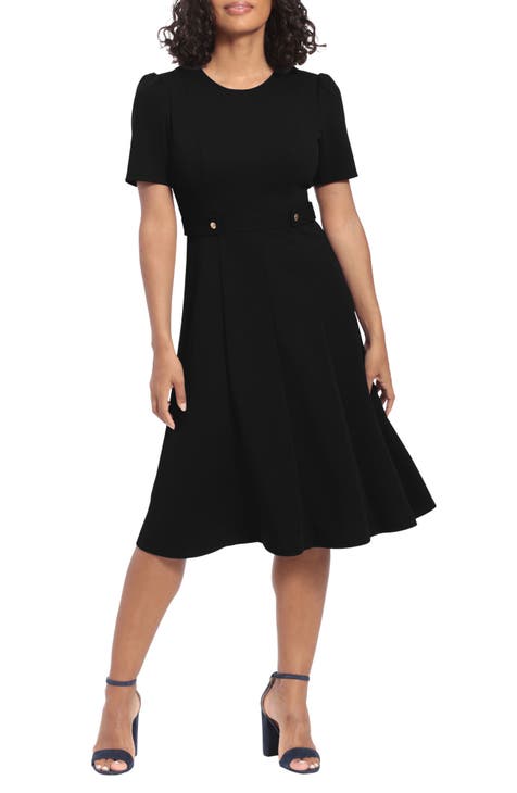 Vestido entallado y con vuelo con pestaña lateral (Pequeña)