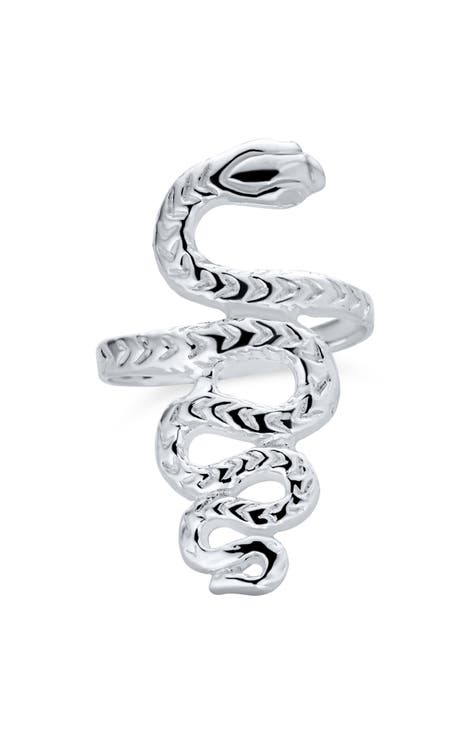 Anillo de serpiente egipcia en espiral