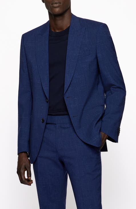 H-Traje enorme de lana virgen y lino