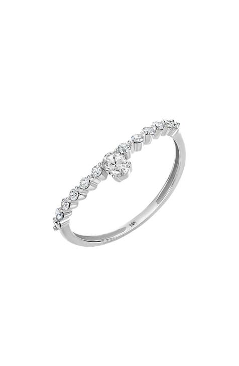 Anillo con banda de diamantes - 0,40ct.