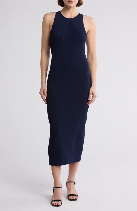 Vestido sin mangas de canalé Asher