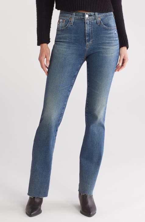 Vaqueros con corte tipo bota y dobladillo deshilachado Farrah (15 años Brickwork)