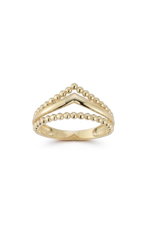 Anillo Chevron Oro 14K