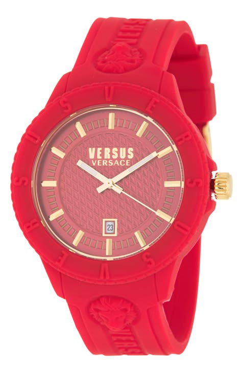 Reloj deportivo con correa de silicona para hombre, Tokio, esfera roja, 42 mm