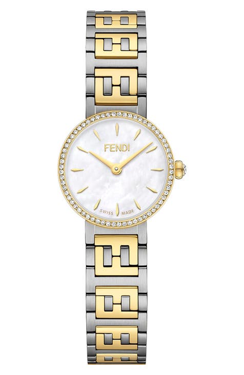 Forever Fendi Reloj Pulsera Bicolor Diamantes, 19mm - 0.16ct.