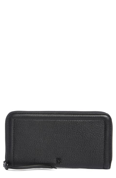 Cartera grande con cremallera de piel de Nila