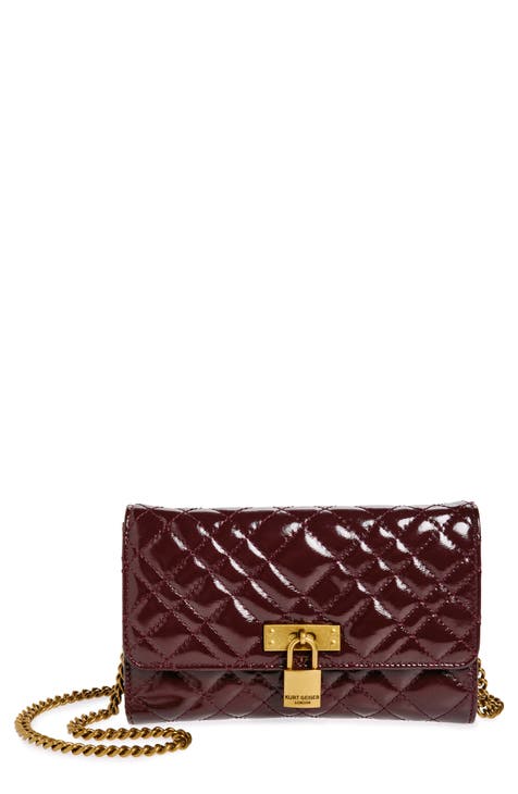 Cartera de piel Brixton con cadena