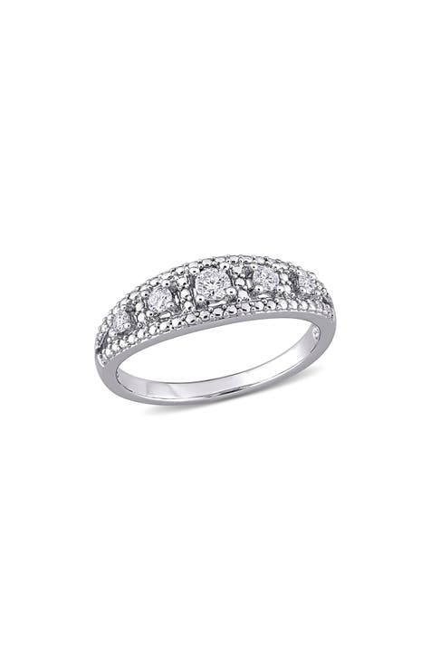 Anillo semieterno de diamantes - 0,24ct.