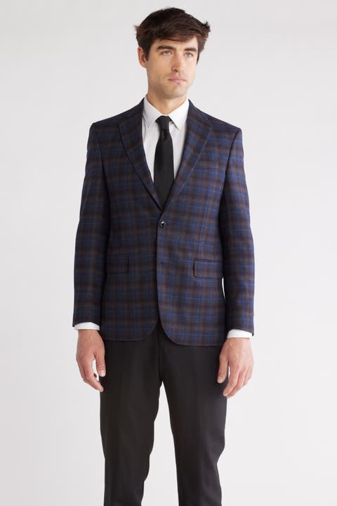 Abrigo deportivo de lana a cuadros Jarrow