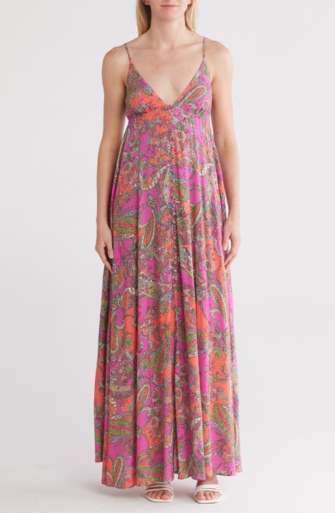 Vestido largo de cachemira Stefani