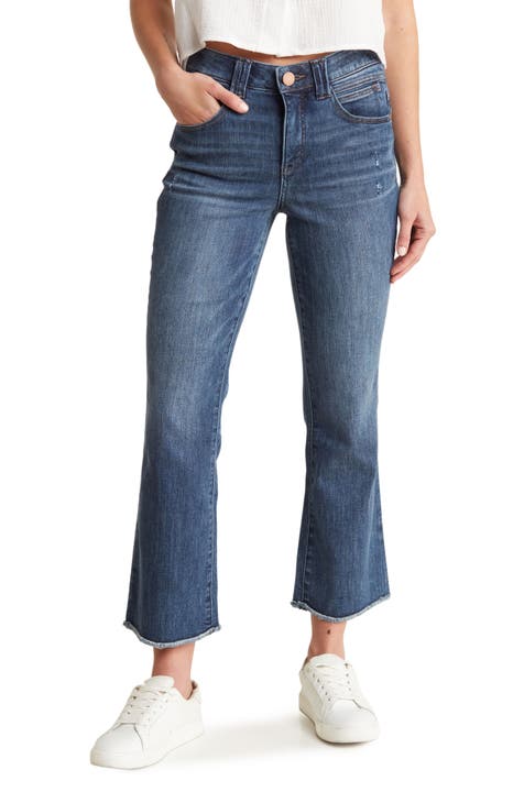 Vaqueros cortos con dobladillo deshilachado y cintura alta de AB Tech (Pequeña)