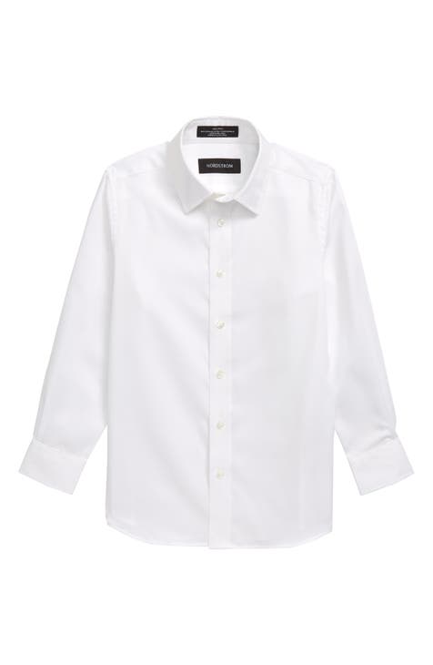 Camisa de vestir sólida abotonada para niños (niño pequeño y niño grande)