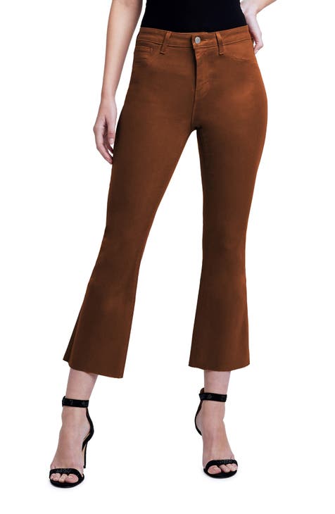 Vaqueros acampanados cortos de cintura alta Kendra