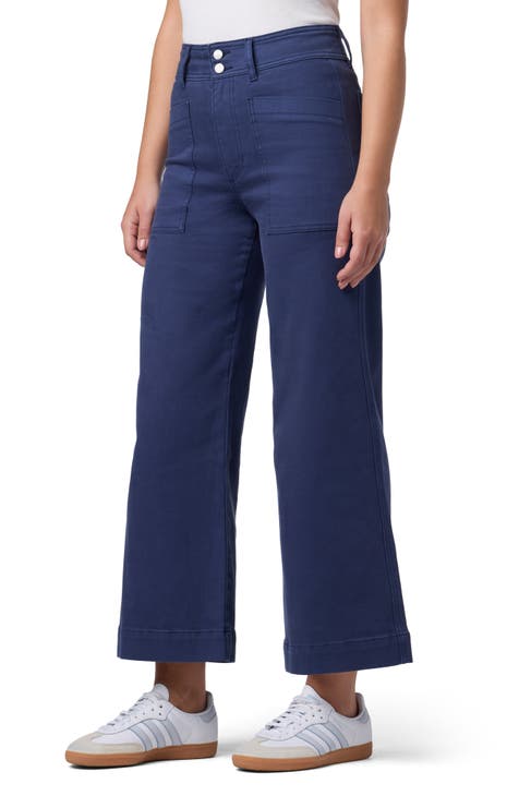 Jeans anchos estilo cargo al tobillo