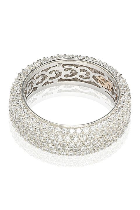 Anillo Eternidad CZ Blanco Plata de Ley