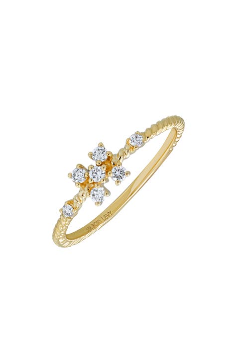 Anillo apilable de diamantes Liora de oro amarillo de 18 quilates (Exclusivo Nordstrom)