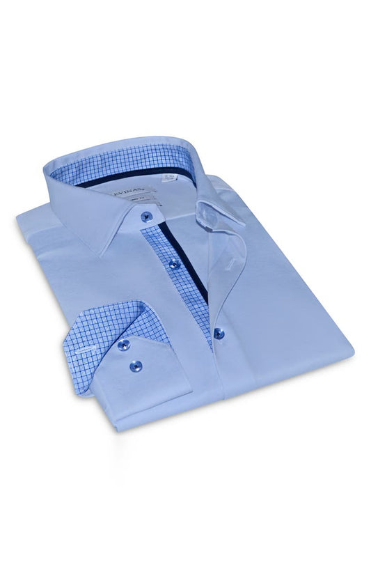 Tailored Fit Solid Cotton Dress Shirt