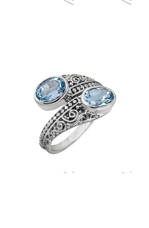 Anillo Topacio Azul
