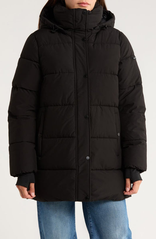 Water Resistant Hooded Puffer Jacket