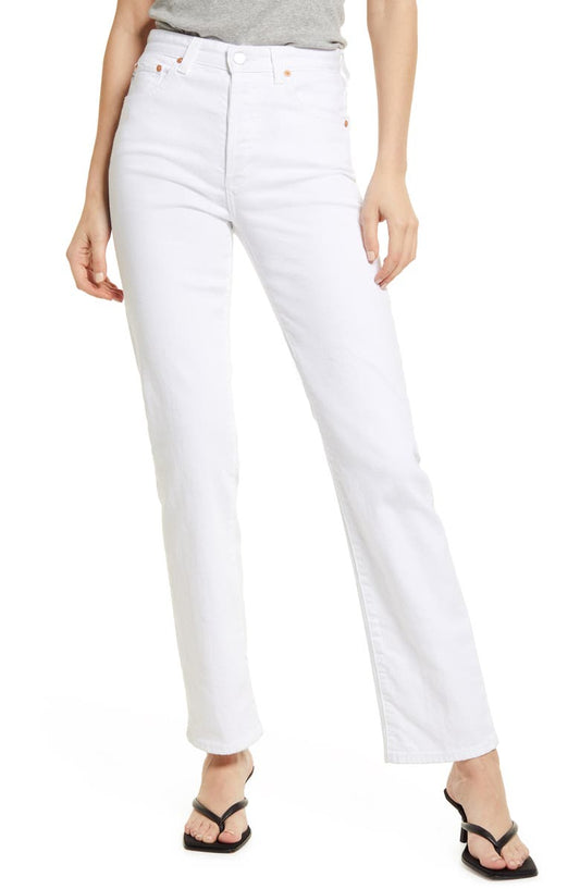 Alexxis High Waist Straight Leg Jeans