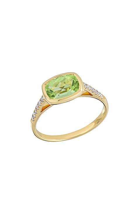 Anillo de peridoto y pavé de diamantes El Mar (Exclusivo Nordstrom)