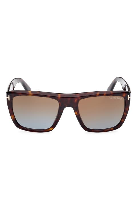 Alberto 55mm Gradient Square Sunglasses