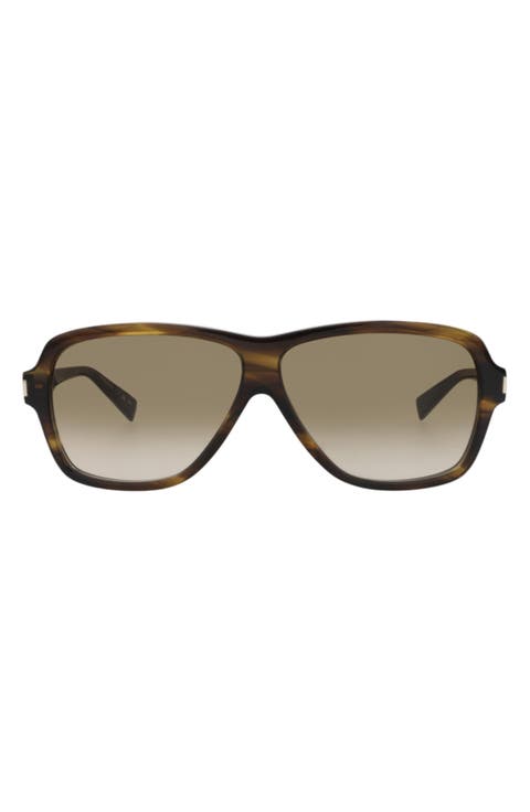 62mm Polarized Aviator Sunglasses
