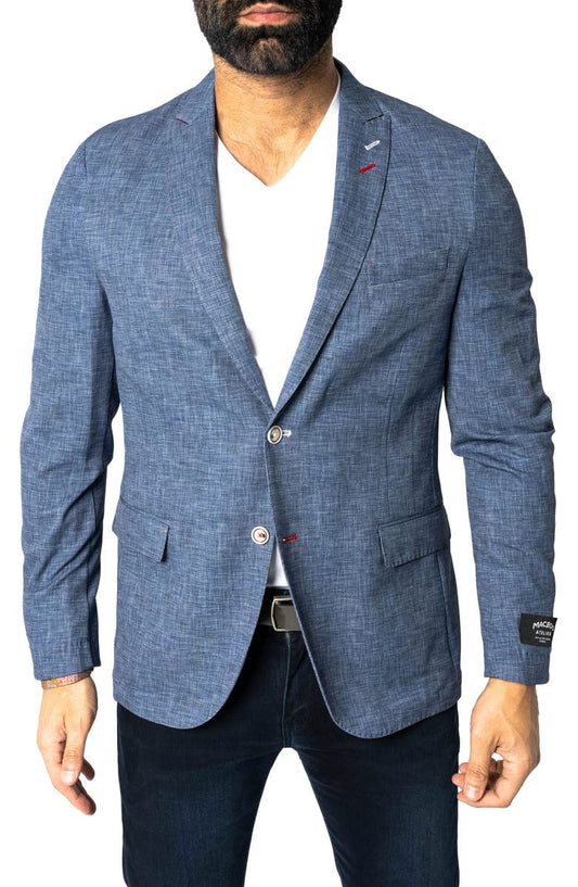 Descartes Unconstructed Static Blue Blazer