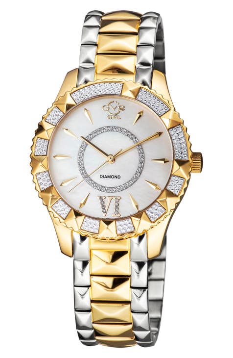 Reloj Venice bicolor con pulsera de diamantes, 39 mm - 0,0038 ctw