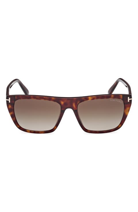 56mm Rectangular Sunglasses