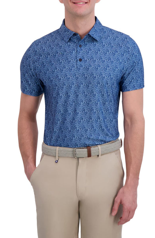 Geo Print Tech Jersey Golf Polo