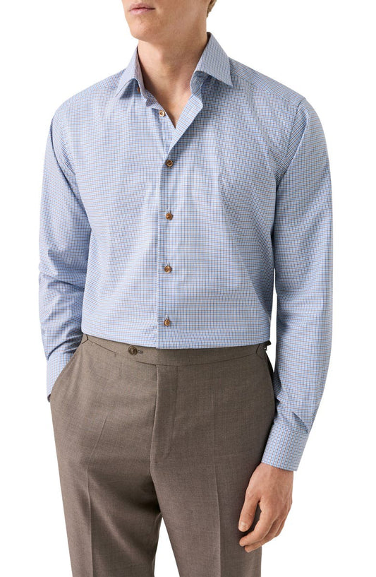 Contemporary Fit Plaid Cotton Dress Shirt (Regular & Big)
