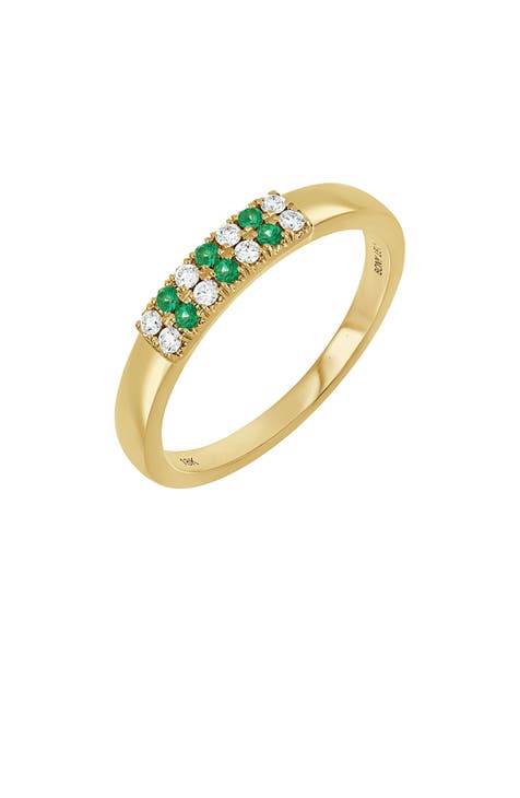 Anillo de diamantes y esmeraldas de oro amarillo de 18 quilates El Mar (Exclusivo Nordstrom)