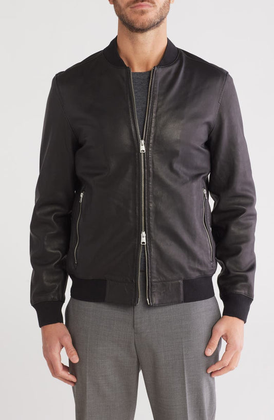 Niko Leather Bomber Jacket