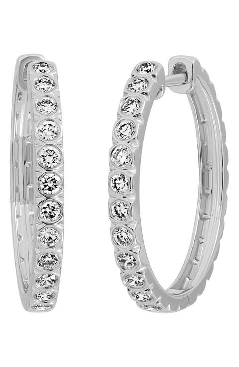 18K Gold Diamond Hoop Earrings (Nordstrom Exclusive)